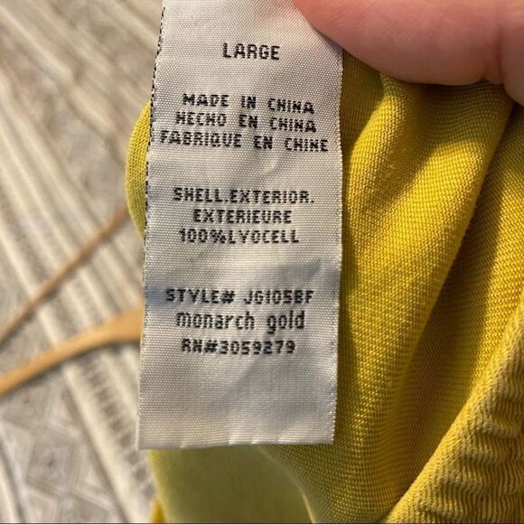 Thread + Supply Womens Jogger Size L Monarch Gold Yellow Pull On Lyocell - Picture 4 of 4